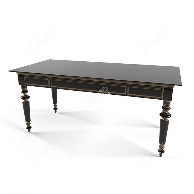 Modern Minimalist Desk 3D model image 1