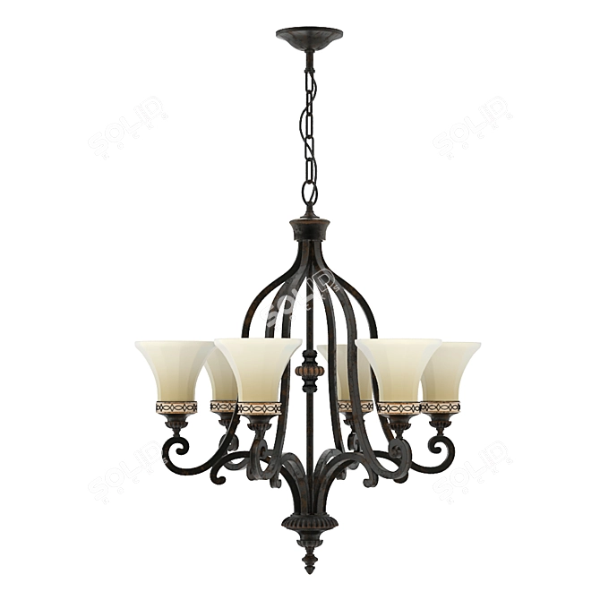 Elegant Illusion Chandelier 3D model image 1