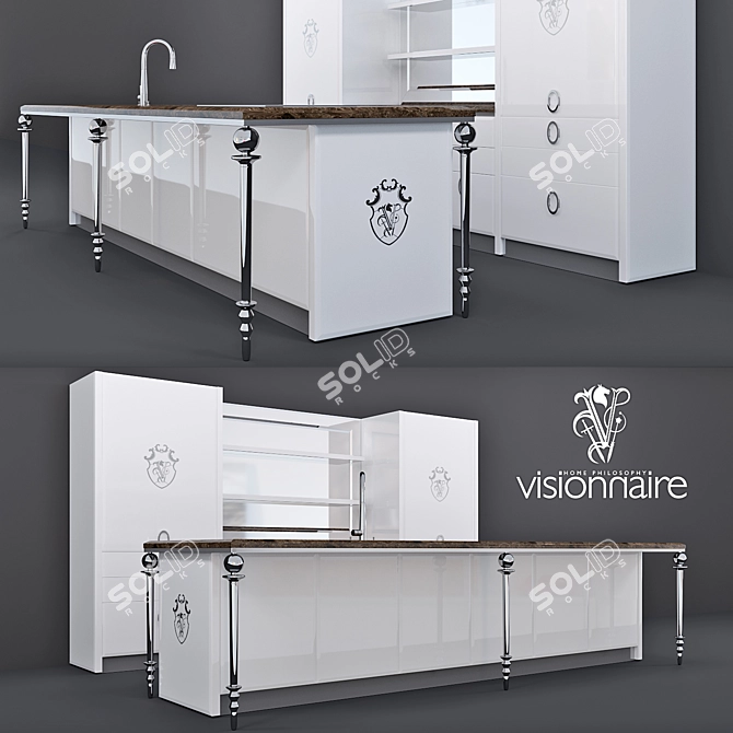 Modern Kitchen Dahlia: Italian Visionnaire 3D model image 2