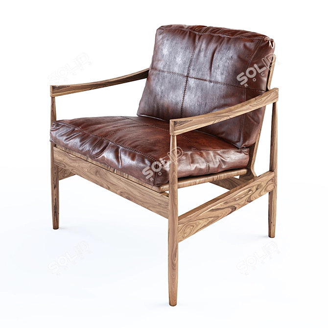 Luxury Comfort: Dan Form Hermes Lounge Chair 3D model image 1