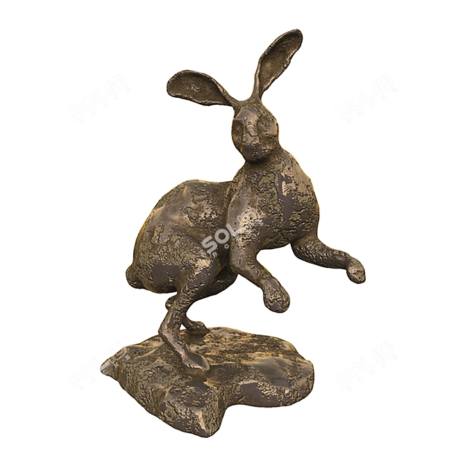 2021 Rabbit Figurine 3D model image 1