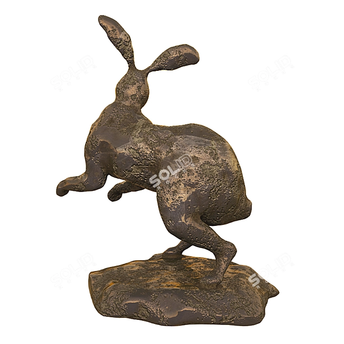 2021 Rabbit Figurine 3D model image 2