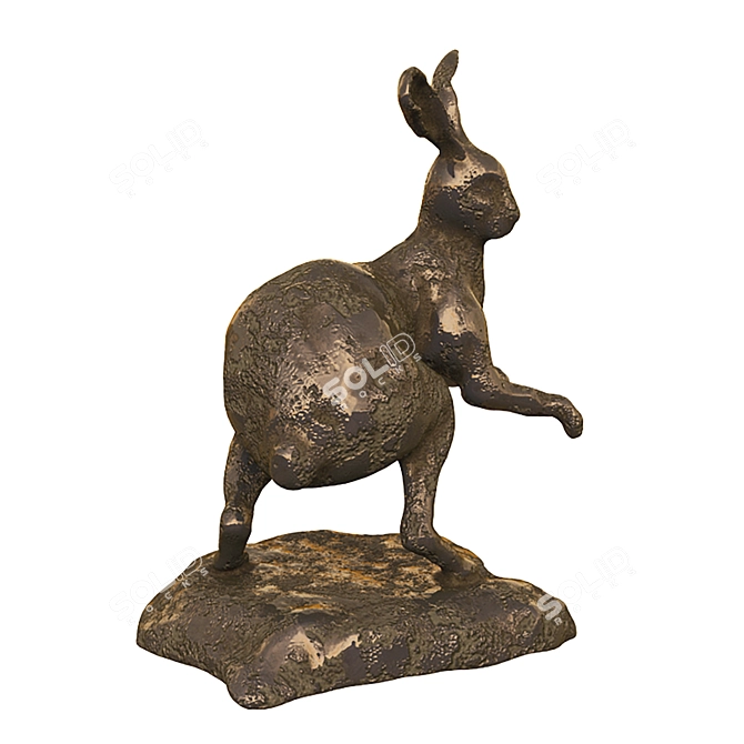 2021 Rabbit Figurine 3D model image 3