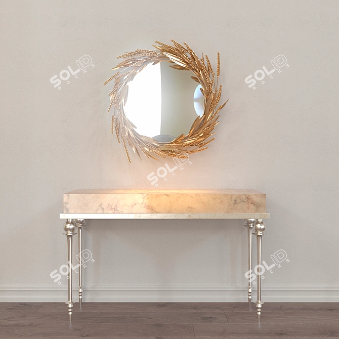 Goossen Vintage Mirror 3D model image 2