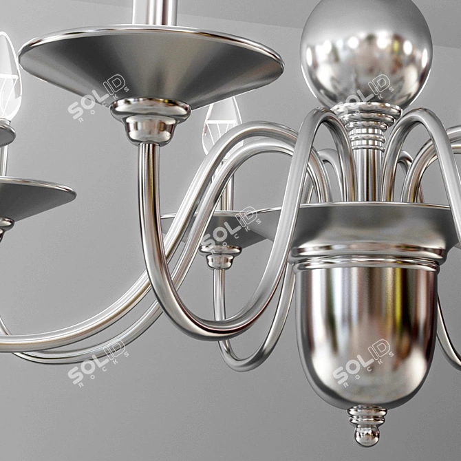 Elegant Venice Crystal Chandelier 3D model image 3