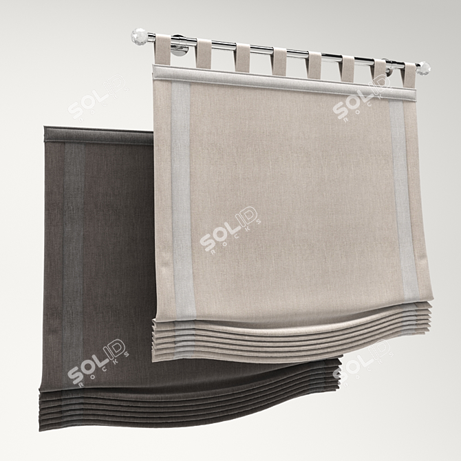 Elegant Roman Shade 3D model image 1