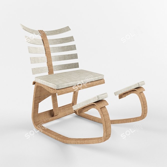 Cozy Velvet Armchair - Your Perfect Relaxation Spot 3D model image 1