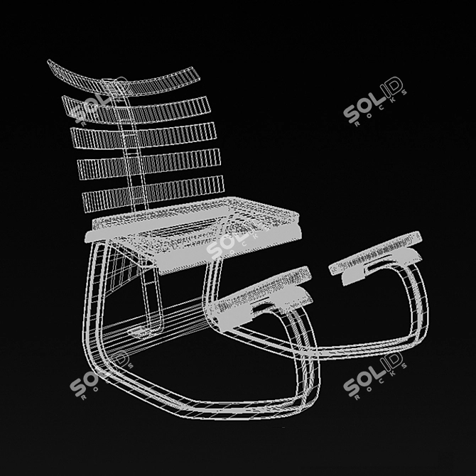 Cozy Velvet Armchair - Your Perfect Relaxation Spot 3D model image 2