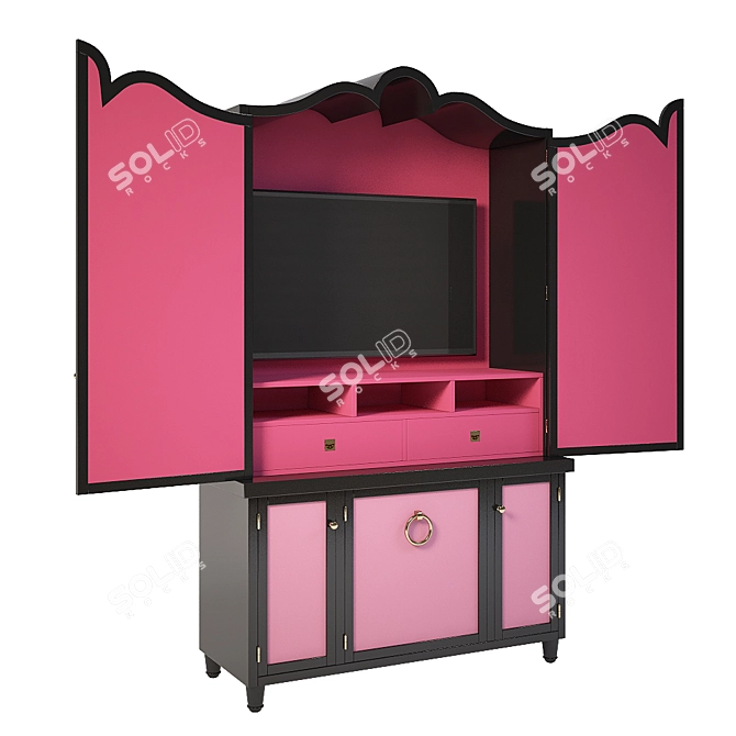 Provencal Cabinet: Timeless Elegance 3D model image 1