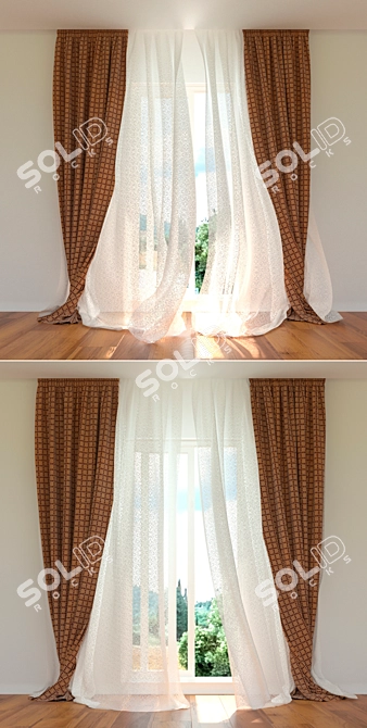 Wind-Breeze Curtains 3D model image 2