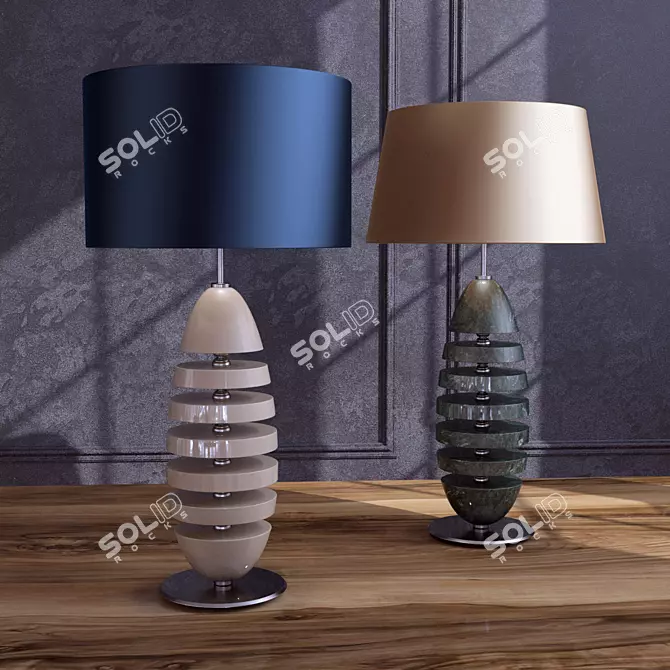 Elegant Ceramic Table Lamps 3D model image 1