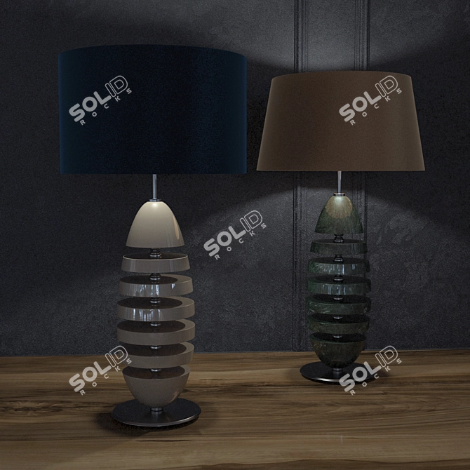 Elegant Ceramic Table Lamps 3D model image 2