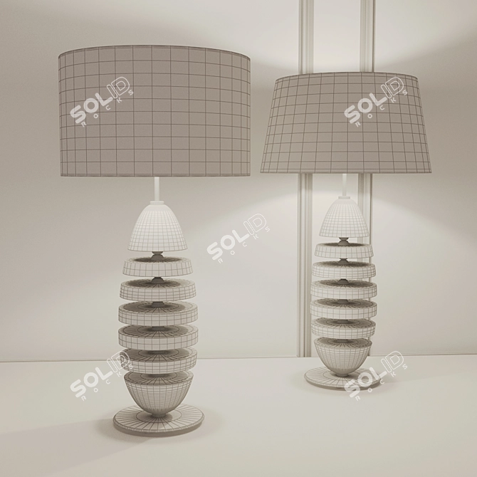 Elegant Ceramic Table Lamps 3D model image 3