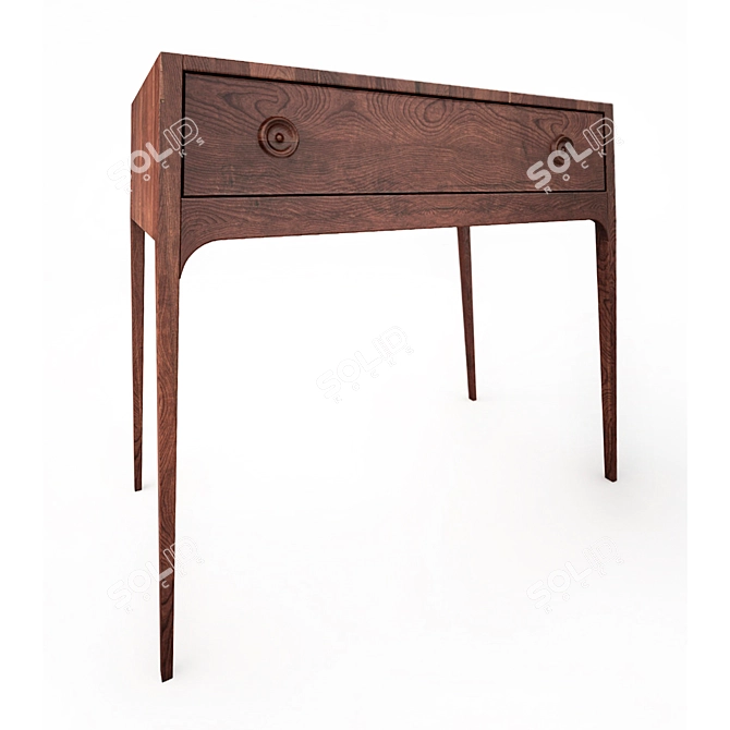 British-Inspired Night Table 3D model image 1