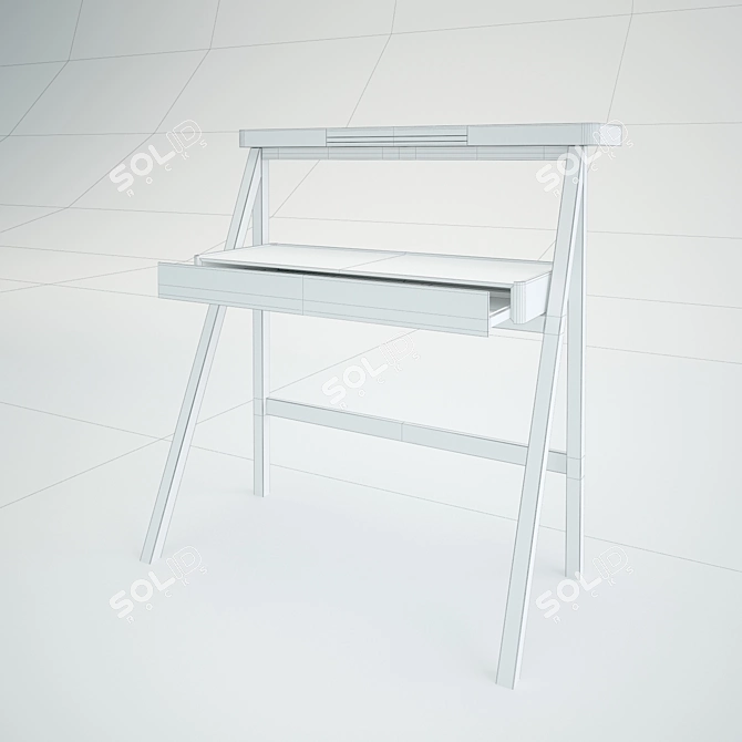 Sleek Desktop Solution 3D model image 3