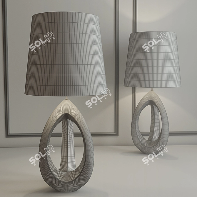 Bronze Spinnaker Table Lamp 3D model image 2