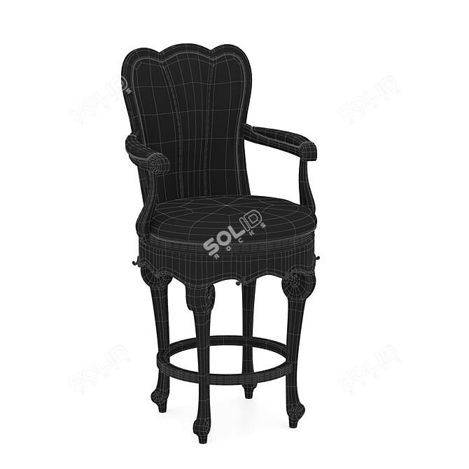 Windsor Barstool by Jonathan Charles 3D model image 2