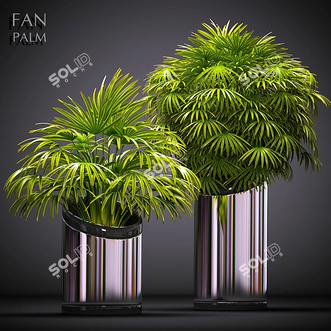 Tropical Breeze Fan Palm 3D model image 1