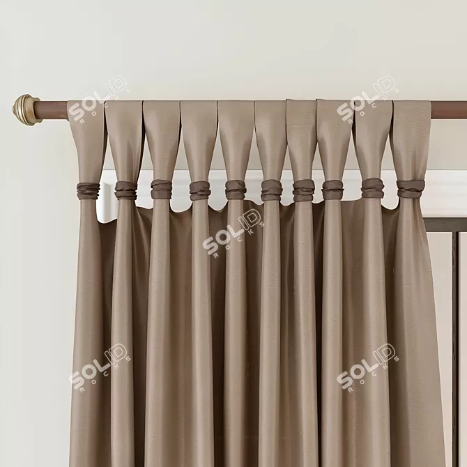 Revolving Hinged Curtains 3D model image 2