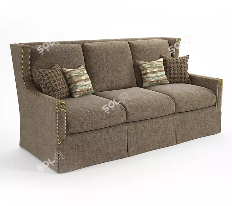Sherril Furniture Sofa: Stylish & Comfortable 3D model image 1