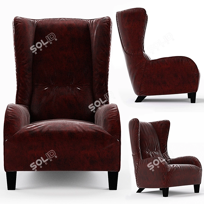 Modern Natuzzi Marlene Armchair 3D model image 1