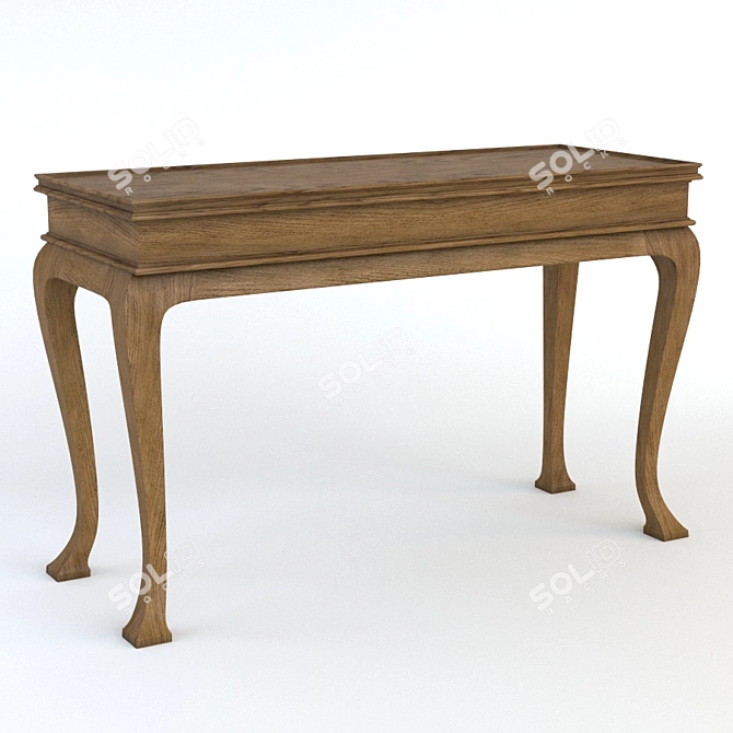Boswell Vintage-inspired Console Table 3D model image 1