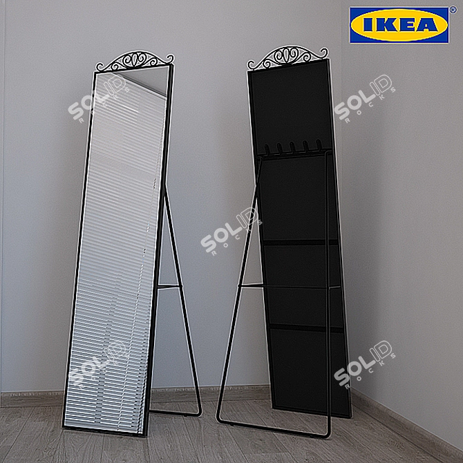 Elegant Karmsund Mirrors 3D model image 3