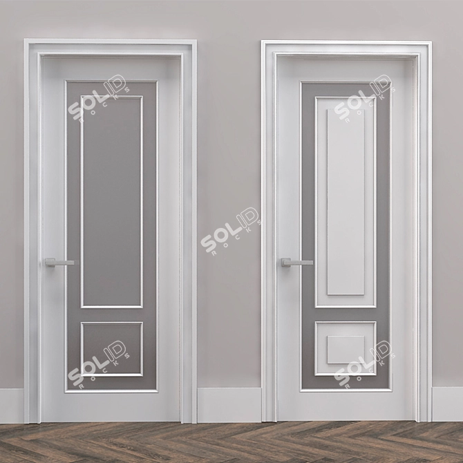 Elegant Lontano Doors by VPorte 3D model image 2