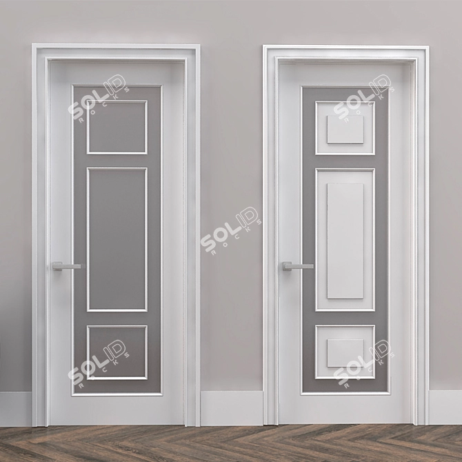 Elegant Lontano Doors by VPorte 3D model image 3