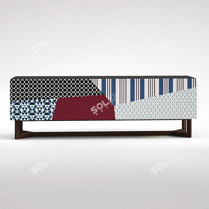 Doppler Sideboard: Modern Asymmetrical Design 3D model image 1