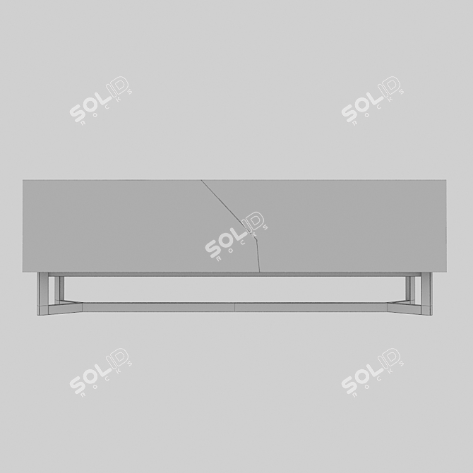 Doppler Sideboard: Modern Asymmetrical Design 3D model image 3