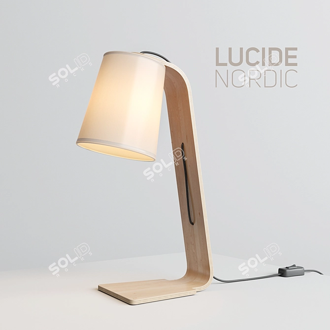 Minimalist Table Lamp: LUCIDE NORDIC 3D model image 1