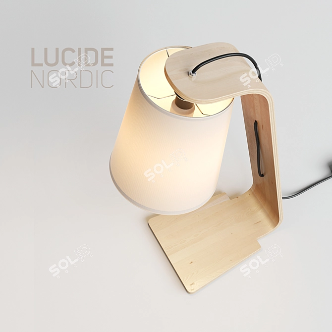 Minimalist Table Lamp: LUCIDE NORDIC 3D model image 3