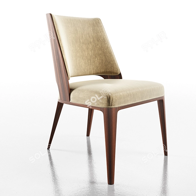 Hayden Wood Back Chair 3D model image 1