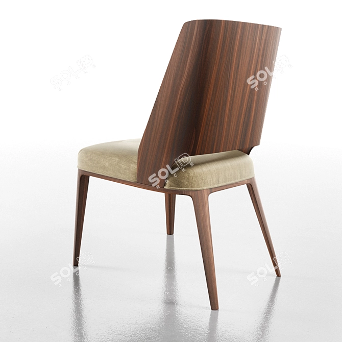 Hayden Wood Back Chair 3D model image 2