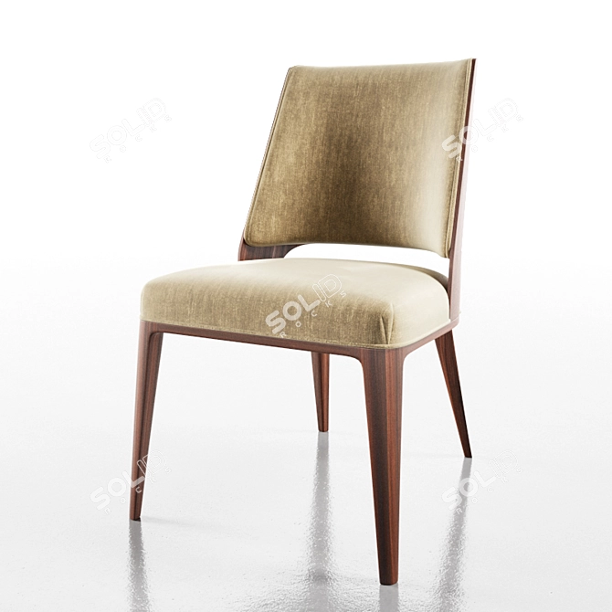 Hayden Wood Back Chair 3D model image 3