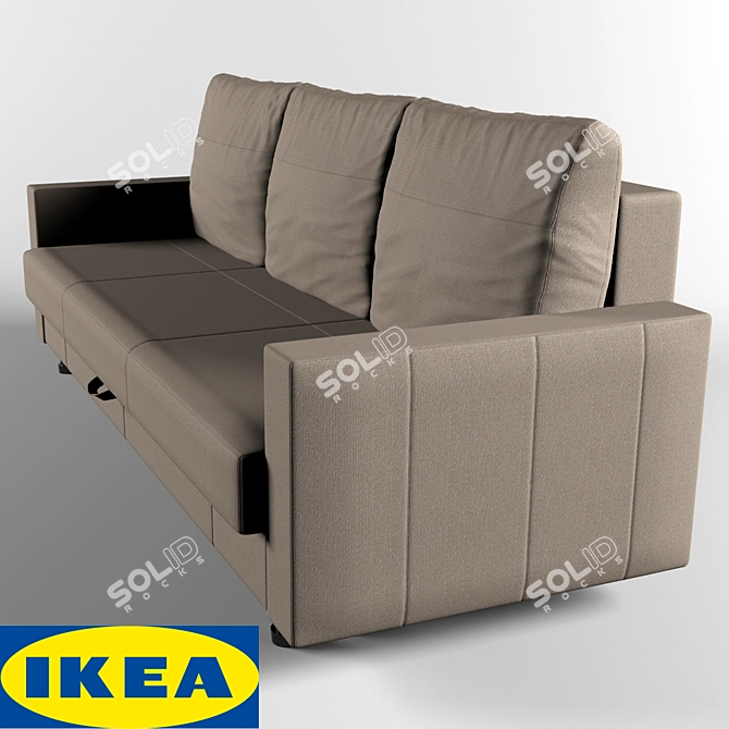 Versatile FRIHETEN Sofa Bed in Beige 3D model image 2