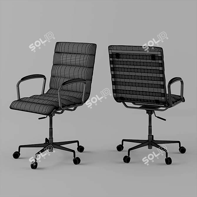 Oviedo Leather Office Chair 3D model image 2