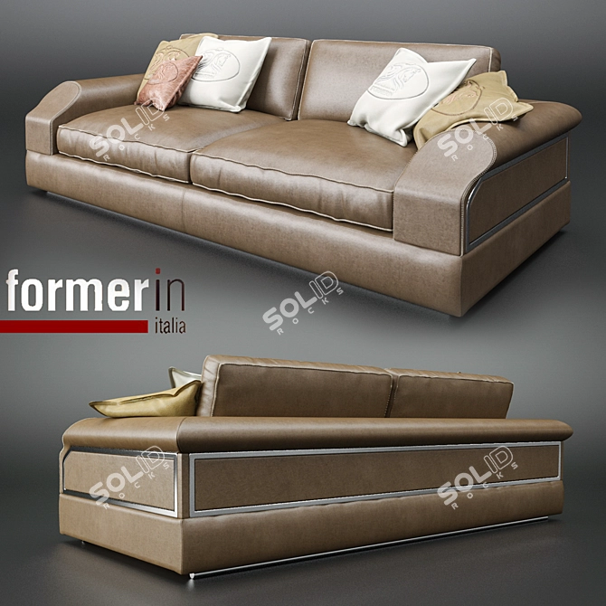 Elegant Italian Sofa: FORMERIN DANDY 236 3D model image 1