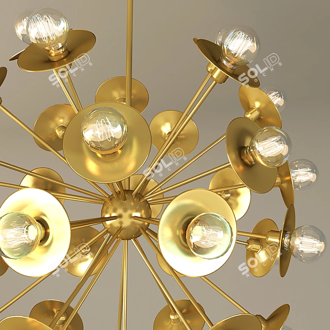Keegan Large Chandelier: Elegant Illumination 3D model image 2