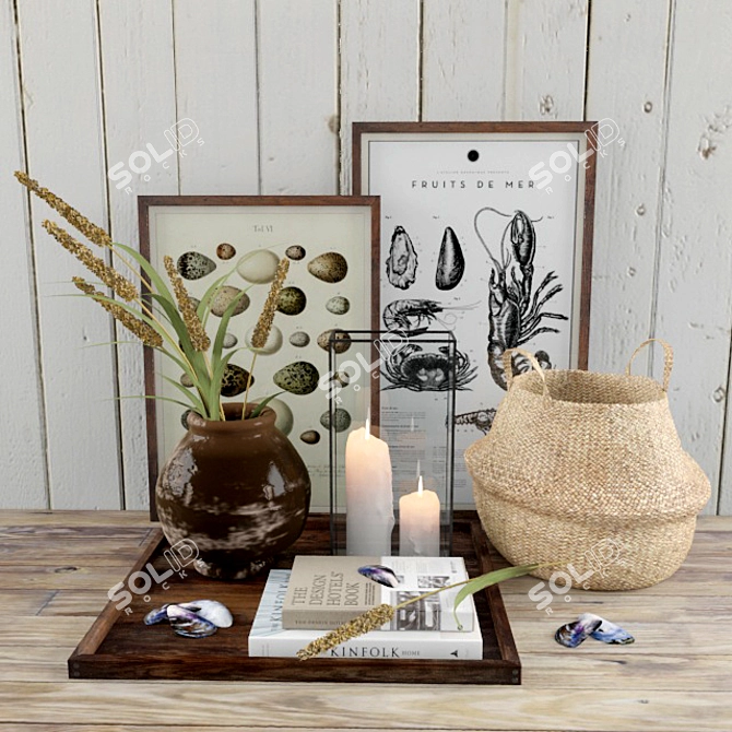 Seaside Vibes Decor Set 3D model image 1