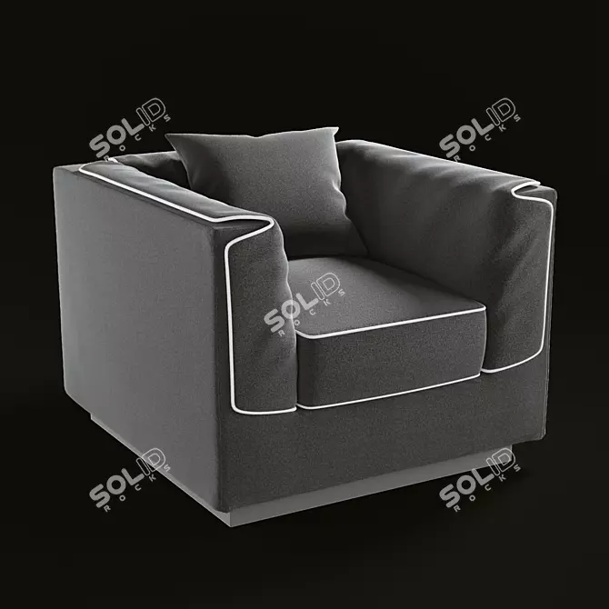 Modern Gentleman's Chair 3D model image 1