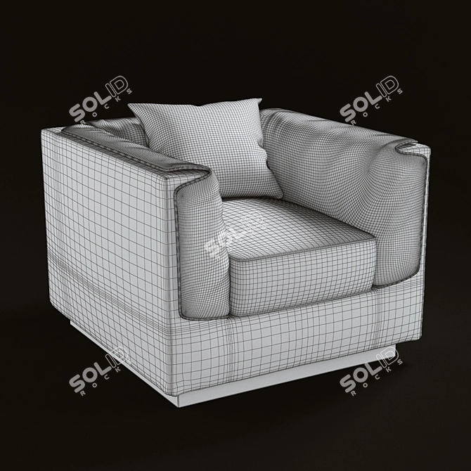 Modern Gentleman's Chair 3D model image 2