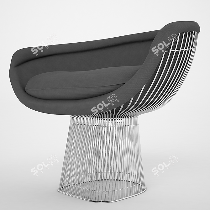 Platner Lounge Chair: Loft Chic 3D model image 1