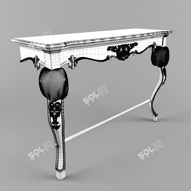Elegant Tiffany Art Deco Console 3D model image 2