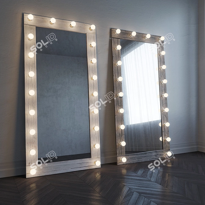 Large Vanity Mirror 3D model image 1