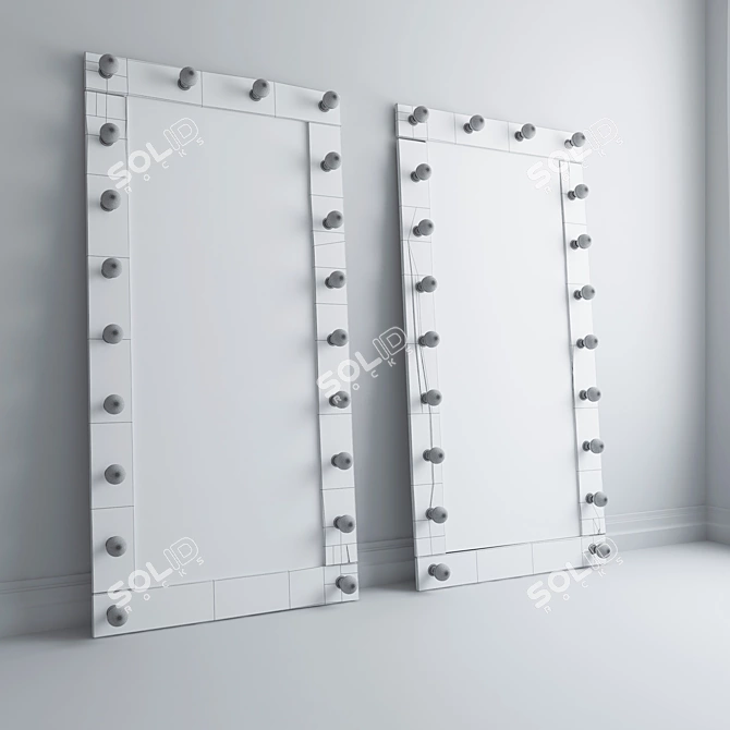 Large Vanity Mirror 3D model image 2