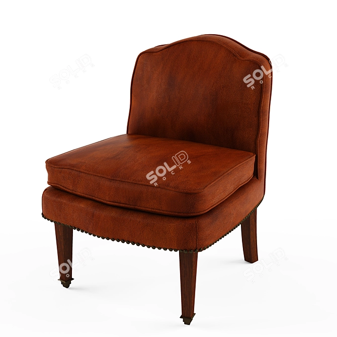 Elegant Tobacco Armchair: 25,193 Polys, 23,865 Verts 3D model image 1