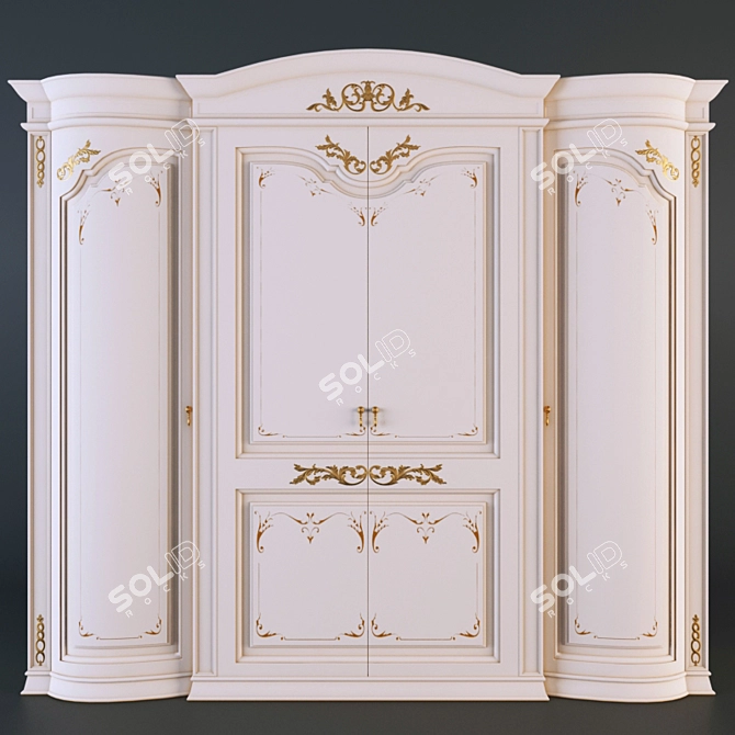 Classic Italian Wardrobe by Valderamobili 3D model image 1