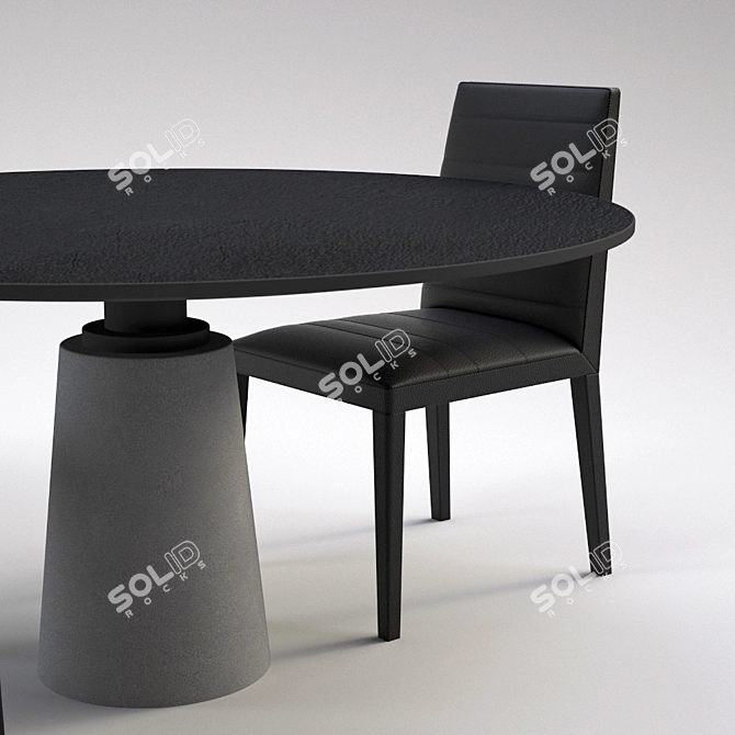 Elegant Poltrona Frau Mesa & Louise Set 3D model image 2